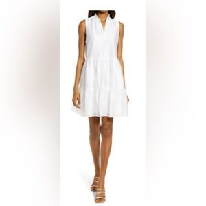 Chelsea 28 Split Neck Rumpled Satin Dress